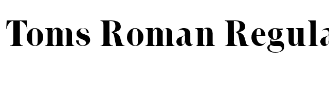 Toms Roman Regular font preview