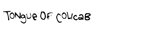 Tongue Of Colicab font preview