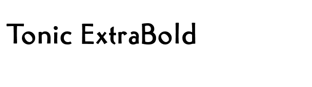 Tonic ExtraBold font preview