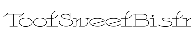 TootSweetBistroNF font preview