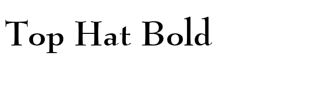 Top Hat Bold font preview