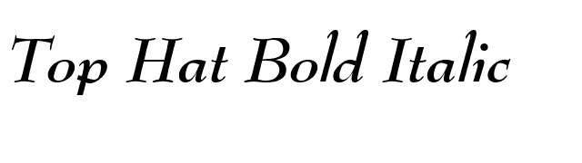 Top Hat Bold Italic font preview