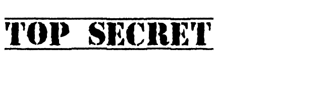 Top Secret font preview