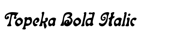 Topeka Bold Italic font preview