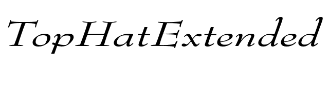 TopHatExtended Italic font preview