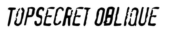 TopSecret Oblique font preview