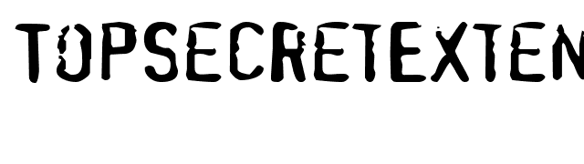 TopSecretExtended font preview