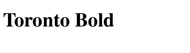 Toronto Bold font preview