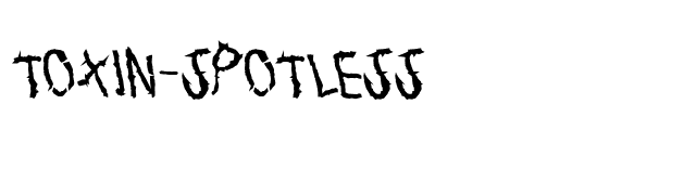 TOXIN-SPOTLESS font preview