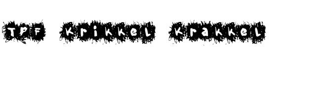 TPF Krikkel Krakkel font preview