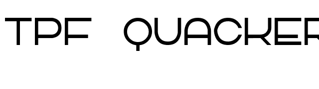 TPF Quackery font preview