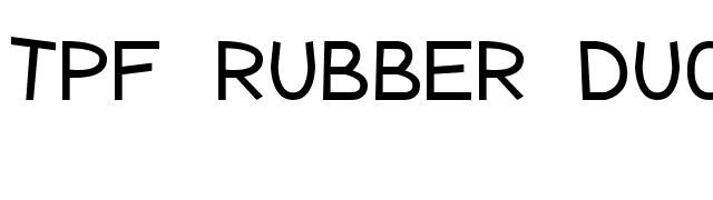 TPF Rubber Ducky font preview