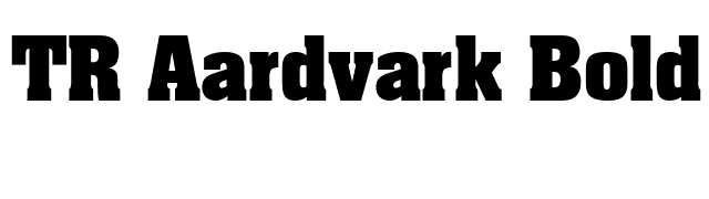 TR Aardvark Bold font preview