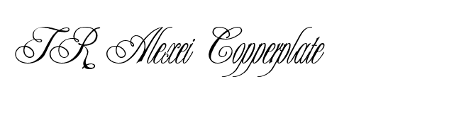 TR Alexei Copperplate font preview