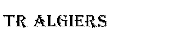 TR Algiers font preview