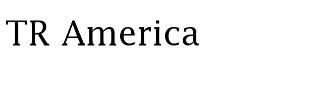 TR America font preview