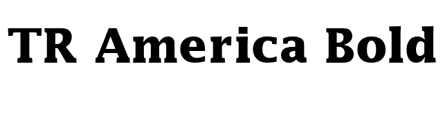 TR America Bold font preview