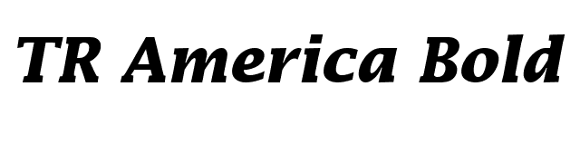 TR America Bold Italic font preview