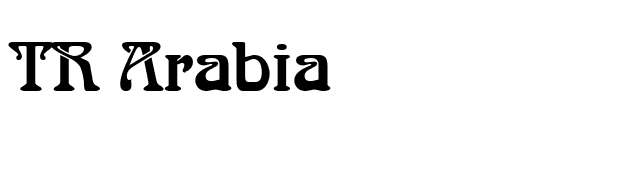 TR Arabia font preview