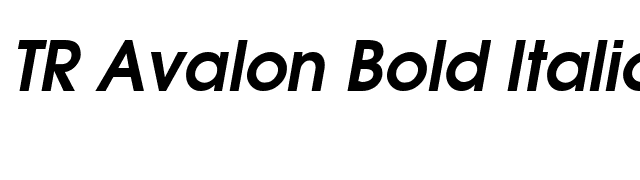 TR Avalon Bold Italic font preview