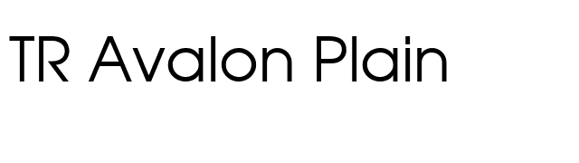 TR Avalon Plain font preview