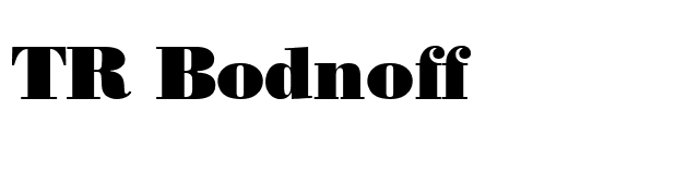 TR Bodnoff font preview