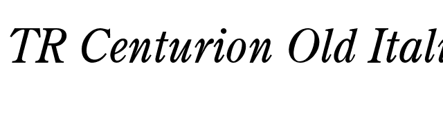 TR Centurion Old Italic font preview