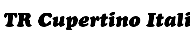 TR Cupertino Italic font preview