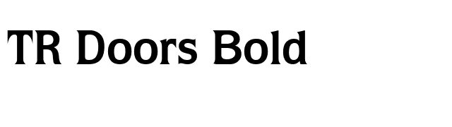 TR Doors Bold font preview