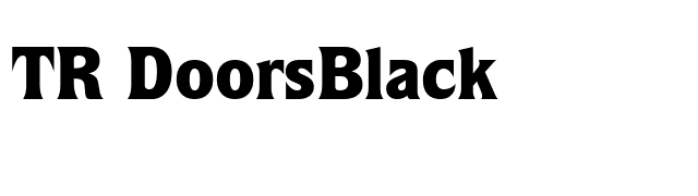 TR DoorsBlack font preview