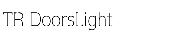 TR DoorsLight font preview