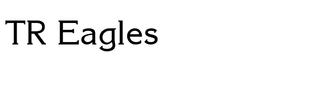 TR Eagles font preview