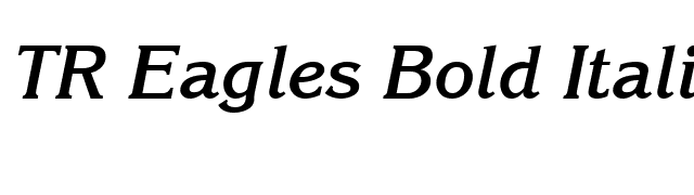 TR Eagles Bold Italic font preview