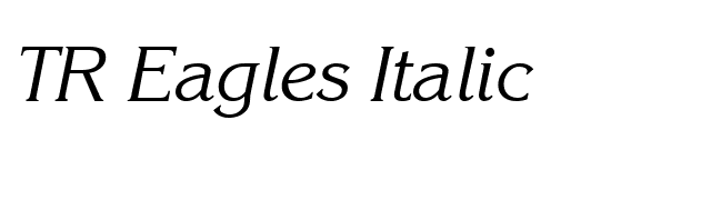 TR Eagles Italic font preview