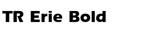 TR Erie Bold font preview