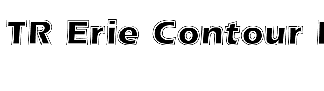 TR Erie Contour Plain font preview