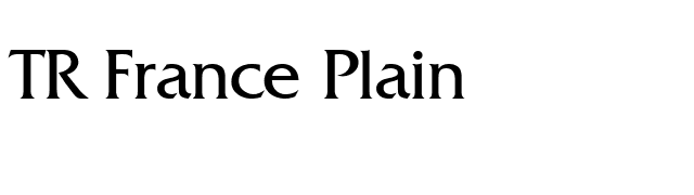 TR France Plain font preview