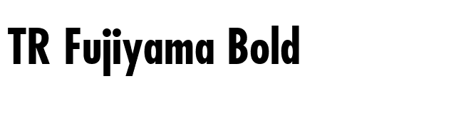 TR Fujiyama Bold font preview