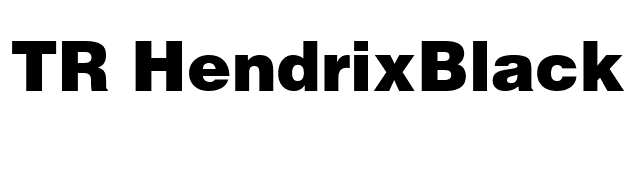 TR HendrixBlack font preview