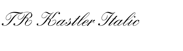 TR Kastler Italic font preview