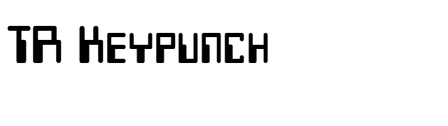 TR Keypunch font preview