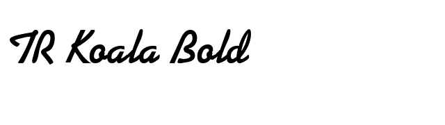 TR Koala Bold font preview