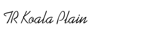 TR Koala Plain font preview