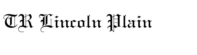 TR Lincoln Plain font preview