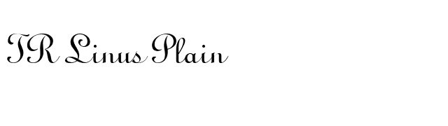 TR Linus Plain font preview