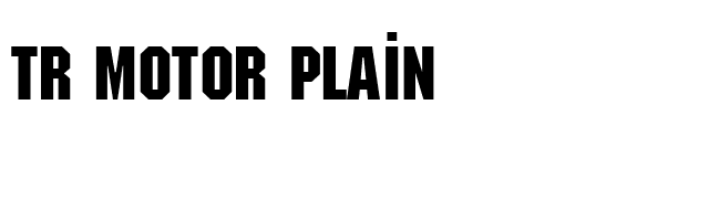 TR Motor Plain font preview