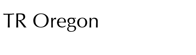 TR Oregon font preview