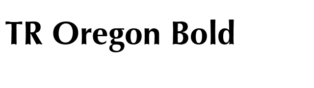 TR Oregon Bold font preview