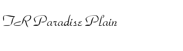 TR Paradise Plain font preview