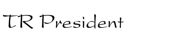 TR President font preview